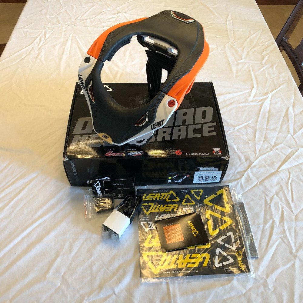 Leatt GPX 5.5 Neck Brace Orange / White / Black Size S/M